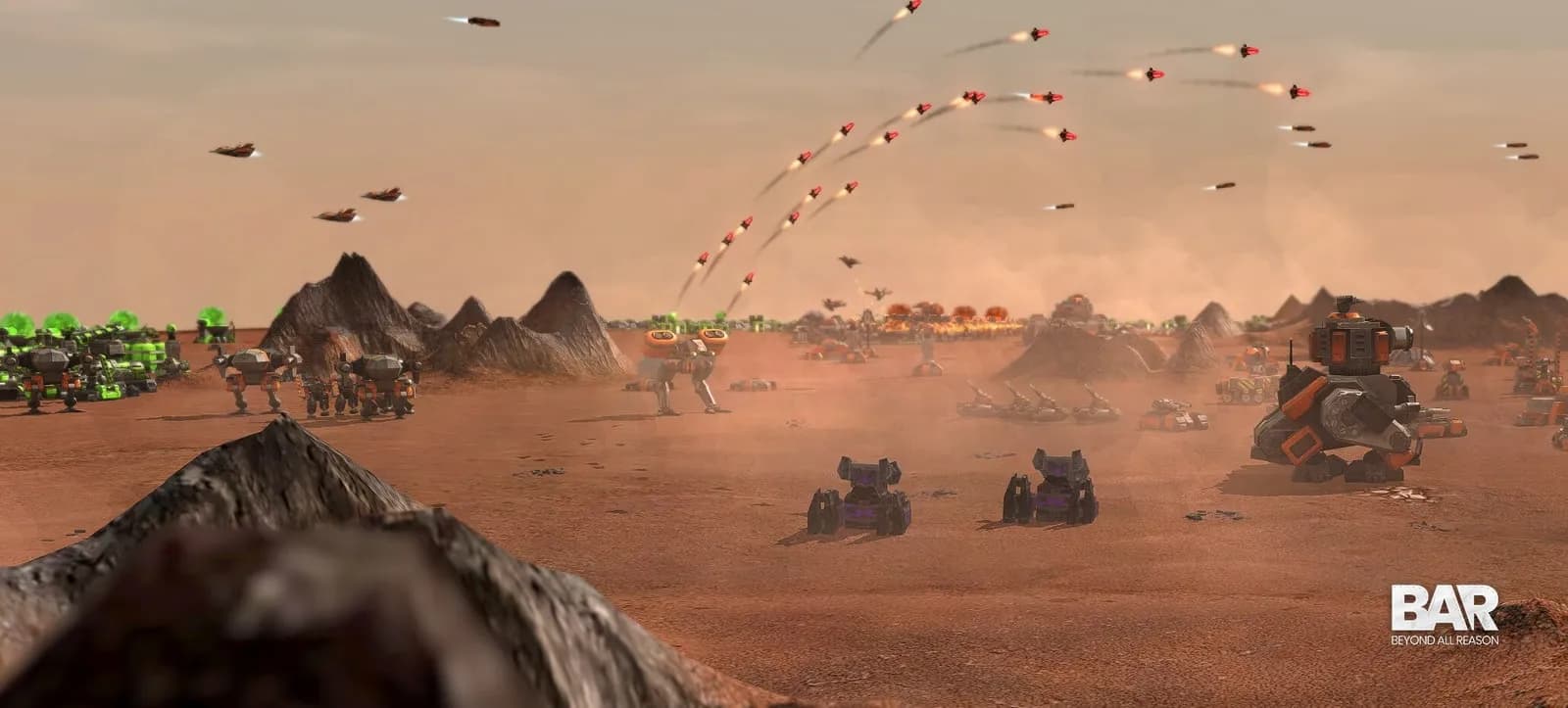 Large-scale Beyond All Reason battle